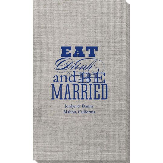 Eat Drink and Be Married Bamboo Luxe Guest Towels